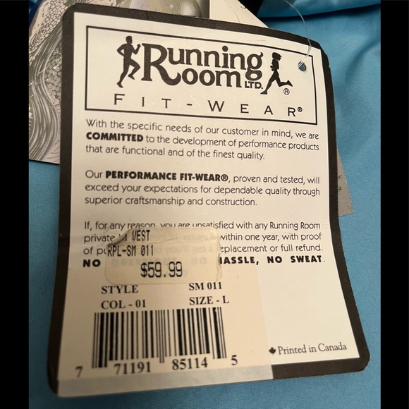 ✨NWT Running Room. blue vest. Men’s Large - Picture 3 of 13